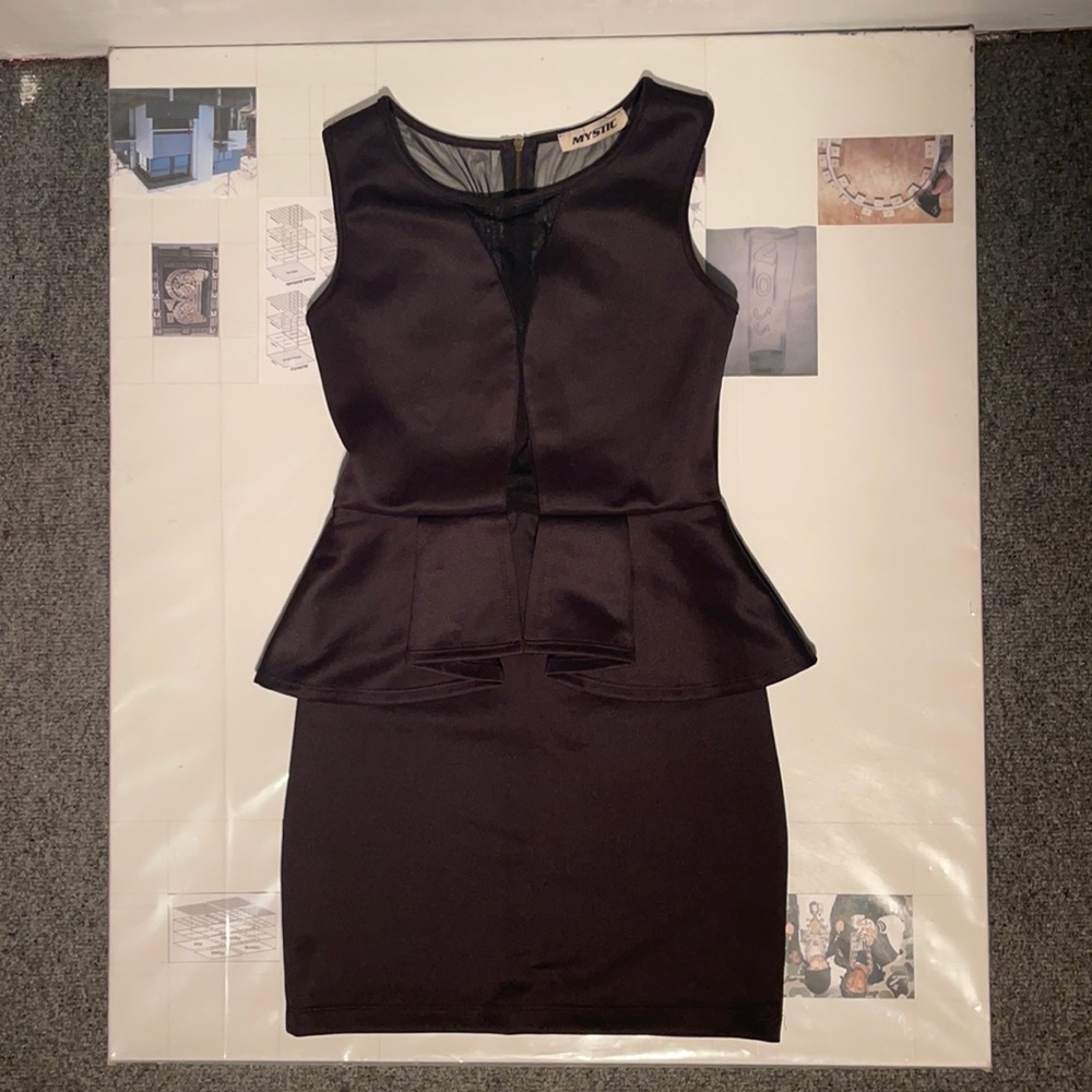 Black Dress with Ruffles from Mystic